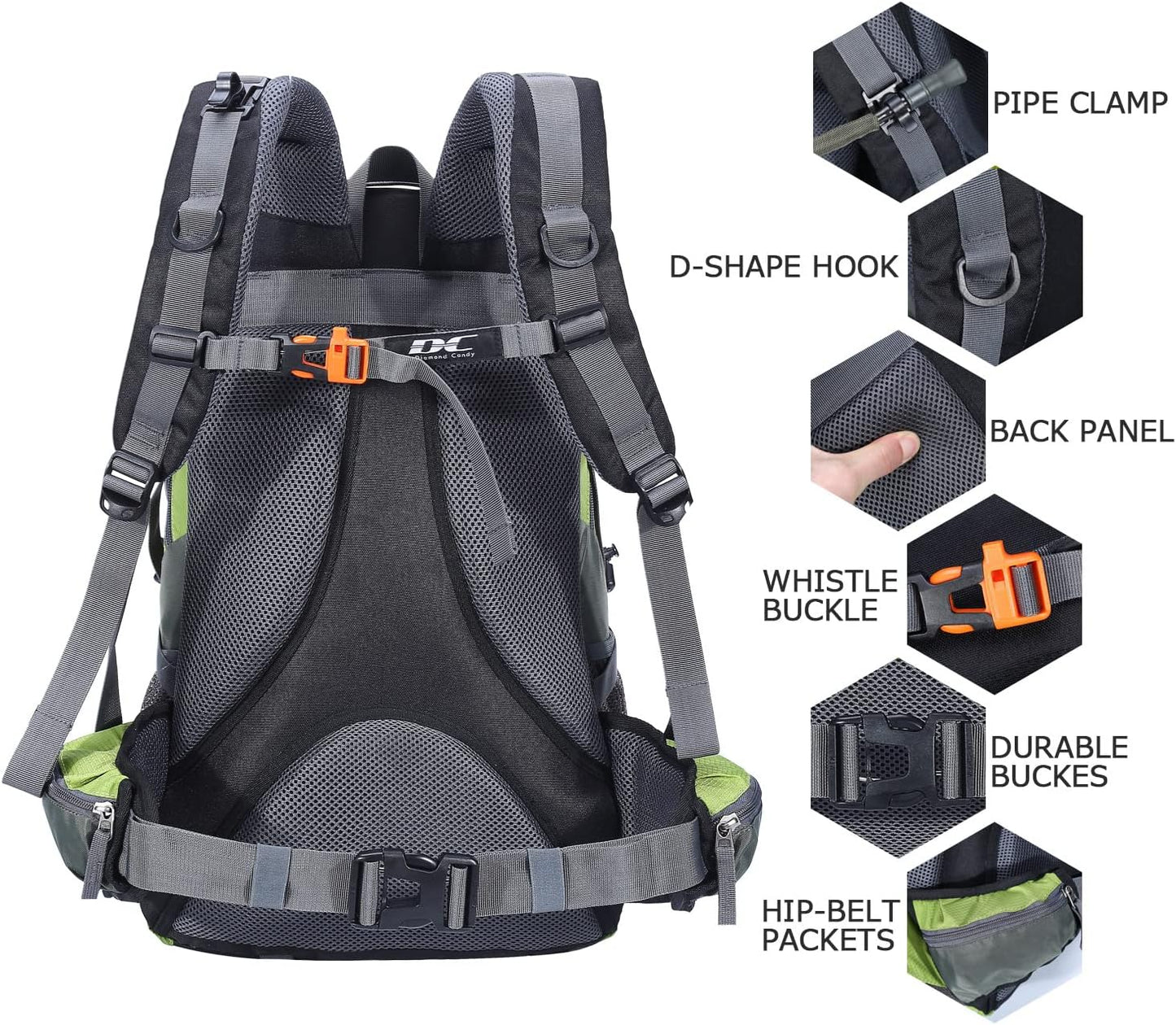 Waterproof Hiking Backpack for Men and Women, Lightweight Day Pack for Travel Camping