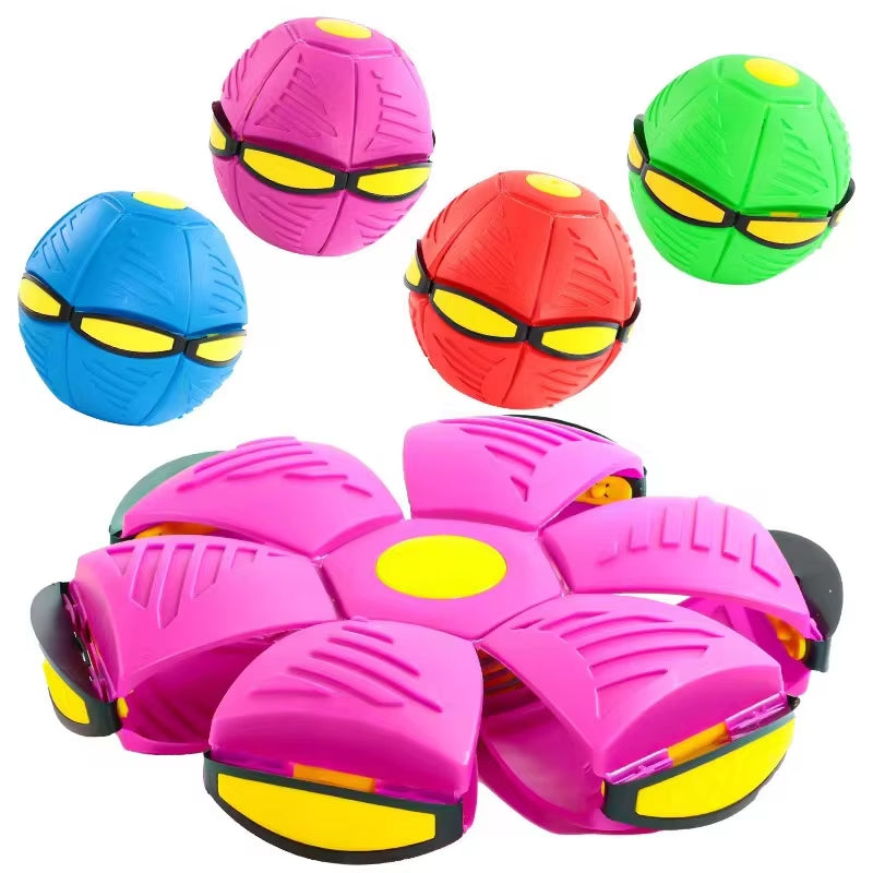 Frisbee Elastic Ball Novel Deformation Toy Outdoor Sports Toy Magic Beach Garden Frisbee Ball Parent-Child Gathering Game