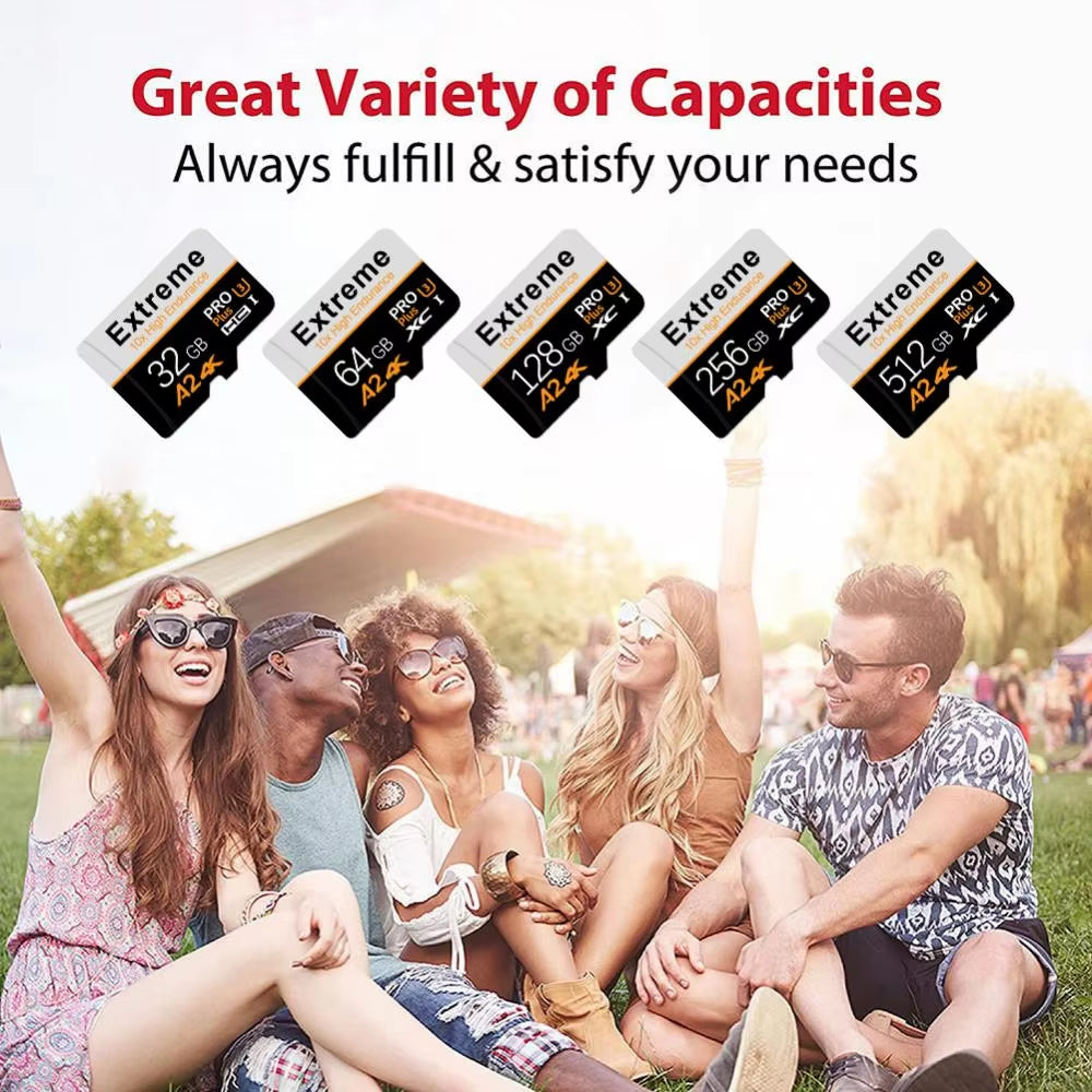 2TB Micro TF Card High Speed 1TB 256GB 512GB TF Flash Card 64GB 128GB Memory Card for Smartphone/Surveillance Camera