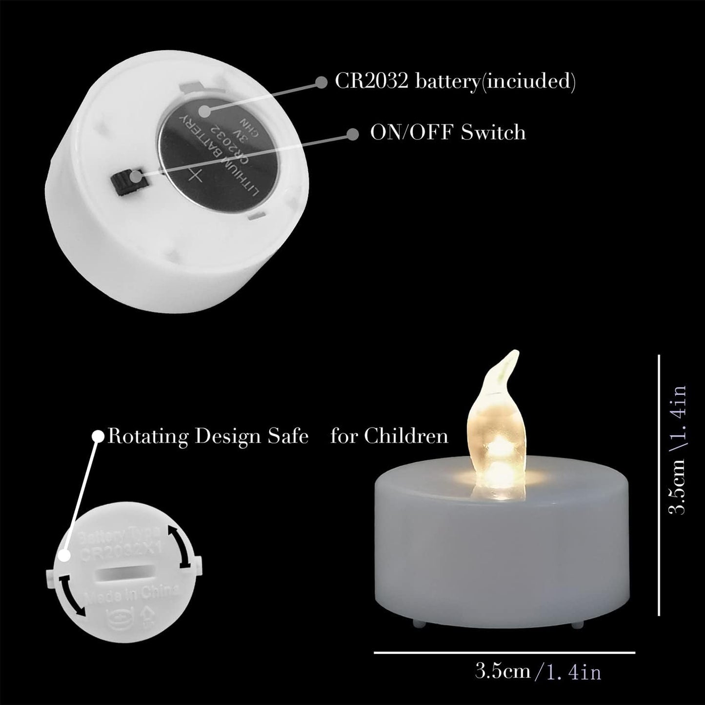 Battery Operated Tea Lights Candles Flickering Flameless Tealights Candle LED Electric Tea Light 200+Hours Battery Powered for Christmas and Home Decor(Warm White 50PACK)