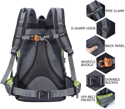 Waterproof Hiking Backpack for Men and Women, Lightweight Day Pack for Travel Camping