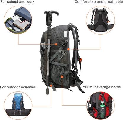 Waterproof Hiking Backpack for Men and Women, Lightweight Day Pack for Travel Camping