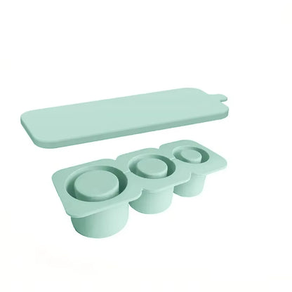 3-Grid Ice Cube Tray for Stanley 30/40 Oz Tumbler Cups Reusable Cylinder Silicone Ice Cube Molds with Lid for Drink Juice Coffee