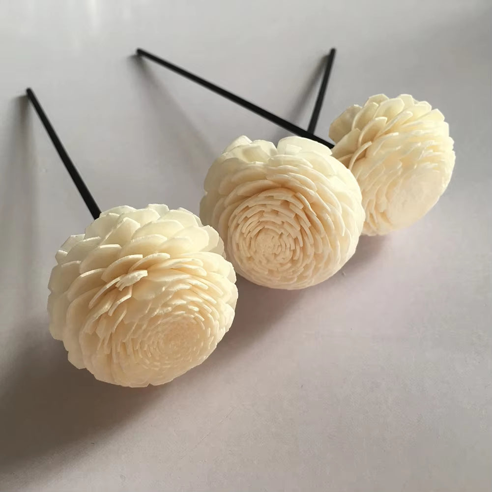 3Pcs Flower Rattan Reeds Fragrance Diffuser Non-Fire Replacement Refill Sticks Home Aromatic Incense