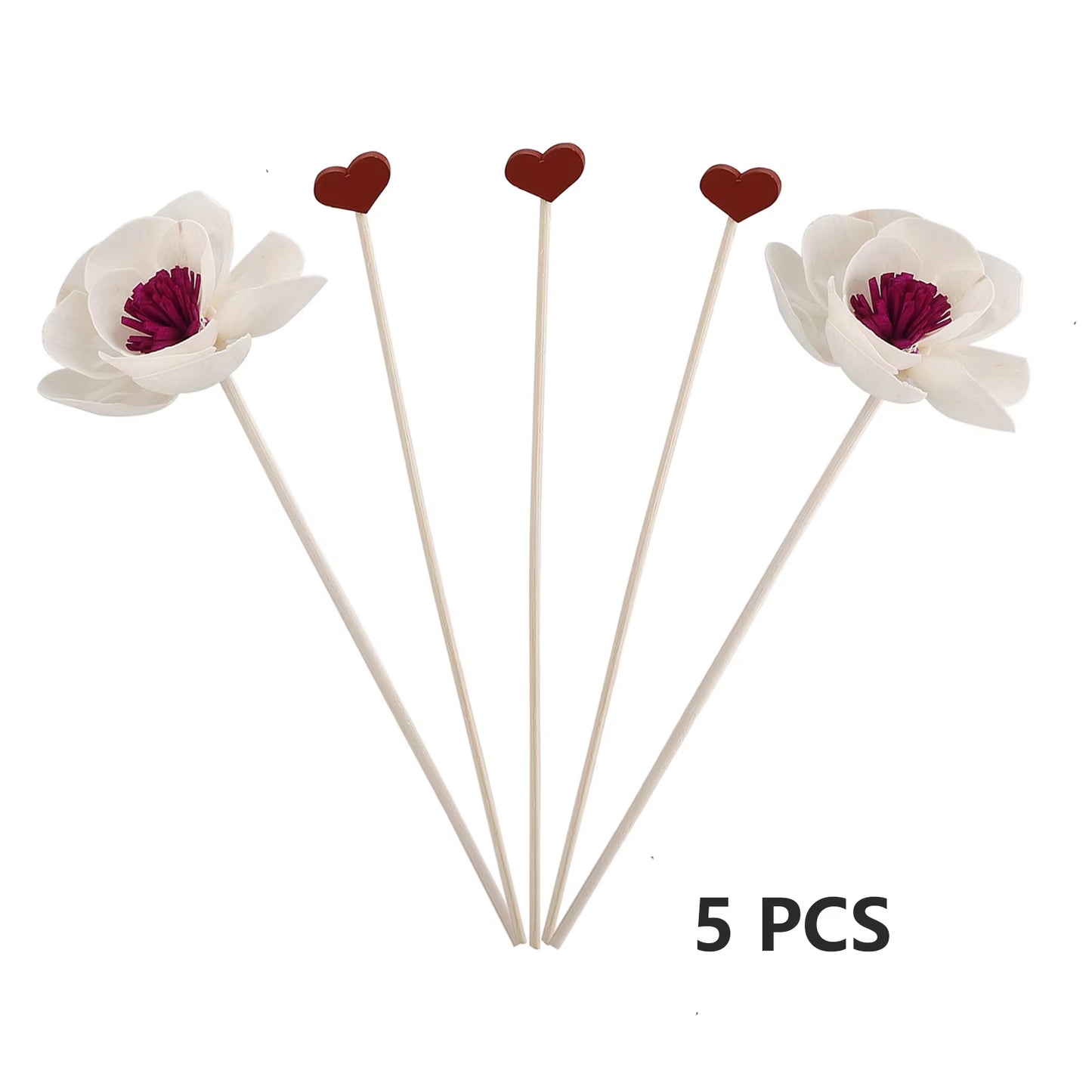 3Pcs Flower Rattan Reeds Fragrance Diffuser Non-Fire Replacement Refill Sticks Home Aromatic Incense