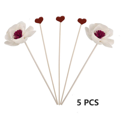 3Pcs Flower Rattan Reeds Fragrance Diffuser Non-Fire Replacement Refill Sticks Home Aromatic Incense